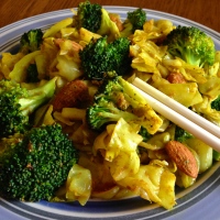 Spiced Cabbage, Broccoli, and Almond Stir-Fry (Paleo)